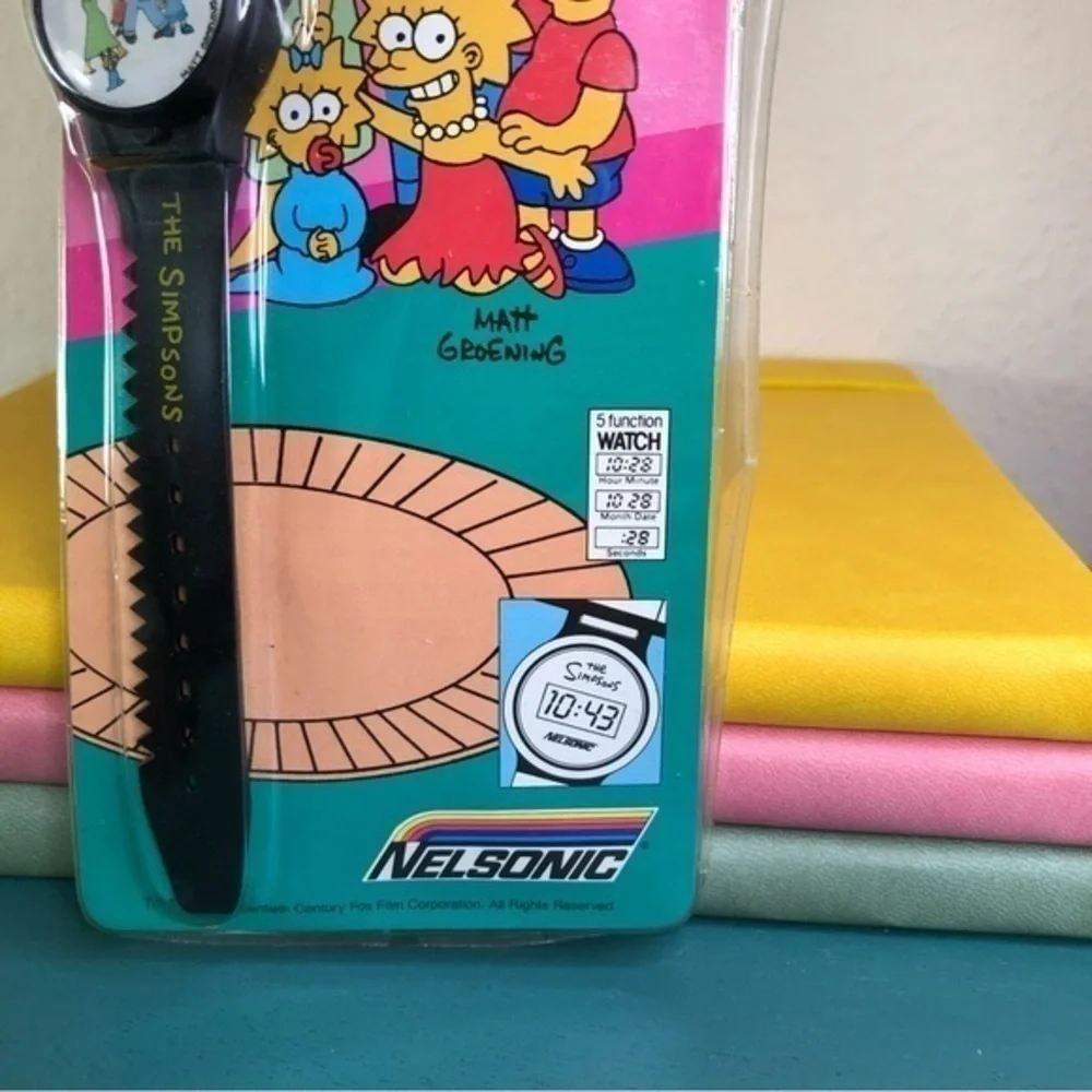 Vintage Simpsons Watch LCD Digital Rare Collectible Nelsonic New In Package